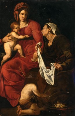 Lot 1 - Follower of Jacopino del Conte The Virgin and...