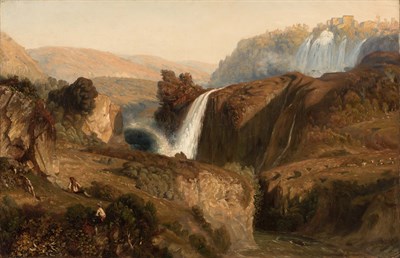 Lot 83 - Paul Huet French, 1803-1869 Les Cascatelles de...