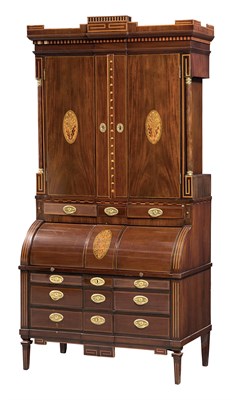Lot 382 - Dutch Neoclassical Brass-Mounted Inlaid...