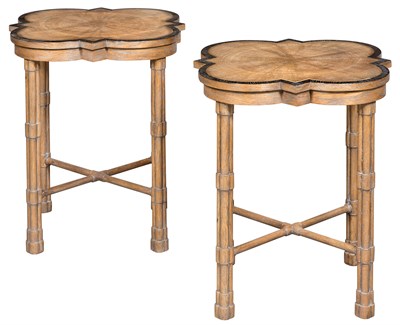 Lot 273 - Pair of Gothic Style Inlaid Oak Occasional...
