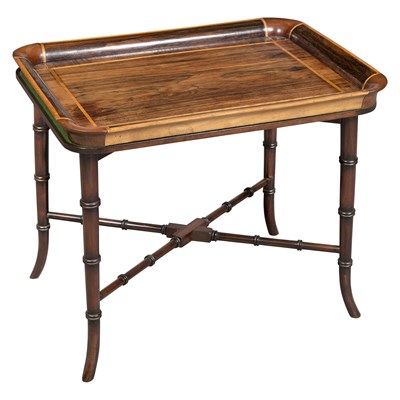 Lot 301 - Victorian Inlaid Rosewood, Mahogany and...