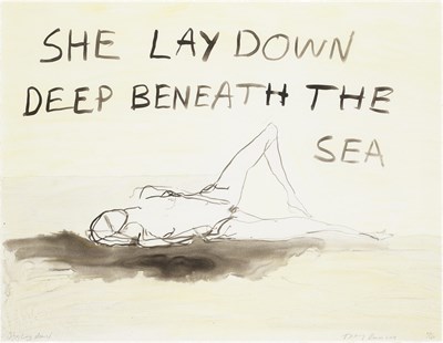 Lot 61 - Tracey Emin (b. 1963) SHE LAY DOWN DEEP...