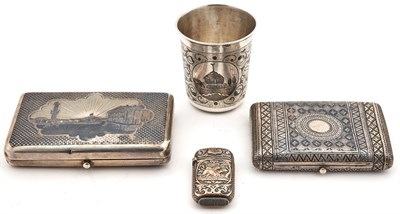 Lot 1292 - Group of Russian Silver and Niello Articles...