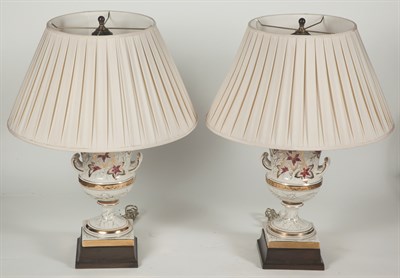 Lot 1218 - Pair of Gold Lustre and Leaf Decorated...