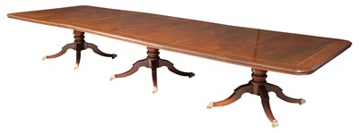 Lot 1353 - George IV Style Inlaid Mahogany Three-Pedestal...