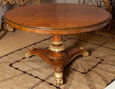 Lot 1329A - George IV Amboyna and Parcel-Gilt Center Table...