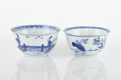 Lot 1144 - Two Similar Chinese Blue and White Glazed...
