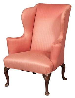 Lot 1501 - George II Walnut Wing Armchair Height 44 1/2...