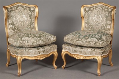 Lot 1338 - Pair of Louis XV Style Giltwood and...
