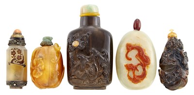 Lot 1138 - Group of Five Chinese Snuff Bottles Qing...