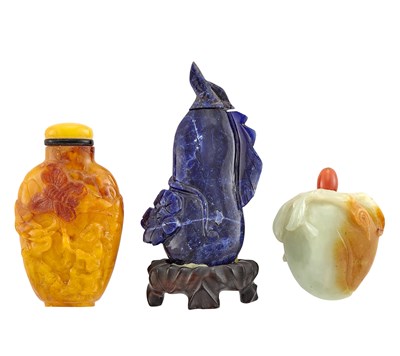 Lot 1139 - Group of Three Chinese Snuff Bottles Qing...