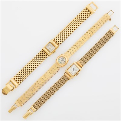 Lot 113 - Three Gold Wristwatches