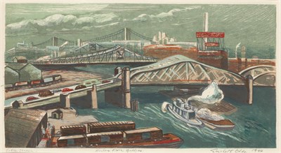 Lot 132 - Elizabeth Olds (1896- 1991) HARLEM RIVER...