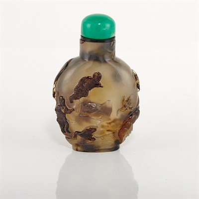 Lot 1180 - Chinese Shadow Agate Snuff Bottle Qing Dynasty...