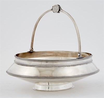 Lot 163 - Russian Silver Handled Basket Maker's mark PJS,...