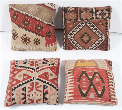 Lot 1500 - Four Kilim Pillows Each approximately 19 x 19...