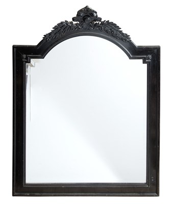 Lot 1446 - Louis XVI Style Black-Painted Overmantel...