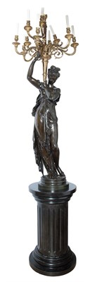 Lot 1476 - French Gilt and Patinated Bronze Figural...