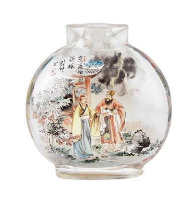 Lot 172 - Chinese Inside Painted Glass Snuff Bottle Liu...