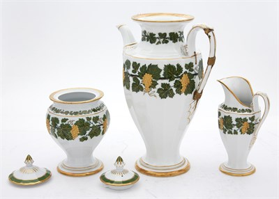 Lot 1334 - Assembled Meissen Gilt and Grape Decorated...