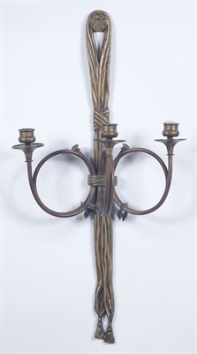 Lot 1411 - Pair of Louis XVI Style Gilt-Metal Three-Light...