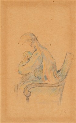 Lot 35 - Berthe Morisot French, 1841-1895 Jeannie aux...