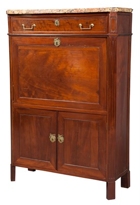 Lot 1408 - Louis XVI Ormolu-Mounted Mahogany Secrétaire à...