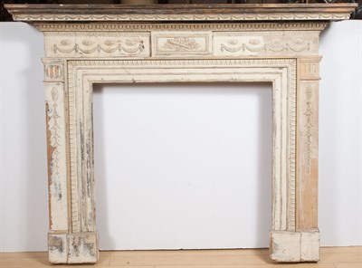 Lot 1346 - Georgian Style White Painted Pine Mantel...