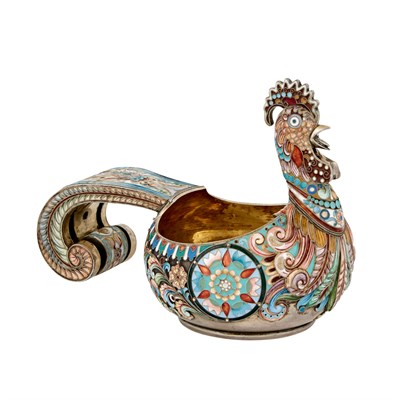 Lot 1284 - Russian Style Silver-Gilt and Cloisonné Enamel...