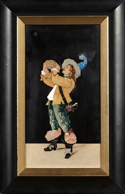 Lot 1189 - Two Florentine Framed Pietra-Dura Figural...