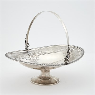 Lot 1247 - Gorham Sterling Silver Oval Footed Basket with...