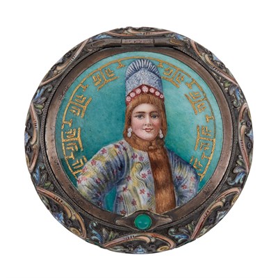 Lot 124 - Russian Silver-Gilt, Cloisonné and Pictorial...