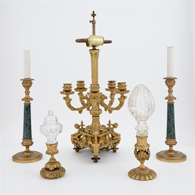 Lot 1117 - Pair of Louis XVI Style Green Marble and...