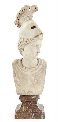 Lot 1343 - White Marble Bust of Athena After the Antique...