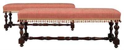 Lot 1161 - Pair of Baroque Style Stained Beechwood Long...