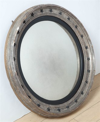 Lot 1162 - Regency Silvered Wood Convex Mirror Diameter...