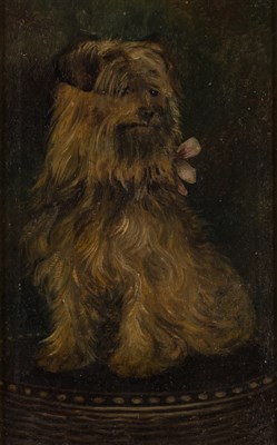 Lot 23 - Continental School 20th Century Seated Dog Oil...