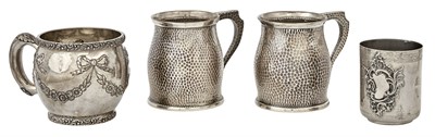Lot 135 - Group of Four Silver Mugs and Beakers...