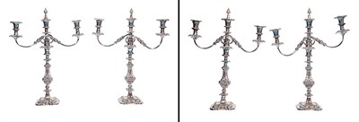 Lot 164 - Set of Four Regency Style Silver Plated...
