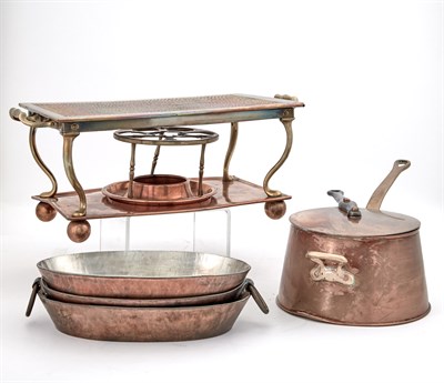 Lot 1193 - Group of Copper Pots, Pans and Other Copper...