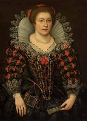 Lot 27 - Attributed to Paul van Somer Portrait of a...