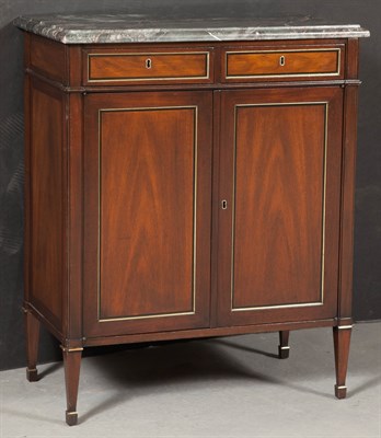 Lot 1151 - Regency Style Mahogany Marble Top Cabinet...