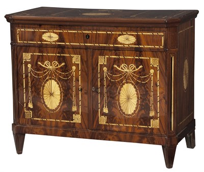 Lot 1206 - Dutch Neoclassical Mahogany, Satinwood and...
