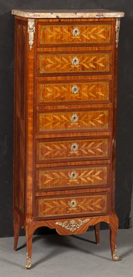 Lot 1211 - Louis XV Style Kingwood Bronze Mounted Marble...