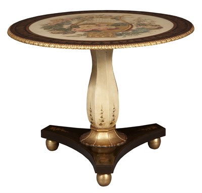 Lot 1419 - Neoclassical Style Painted and Gilt-Decorated...
