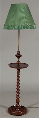Lot 1119 - Barley Twist Mahogany Floor Lamp Height 65...