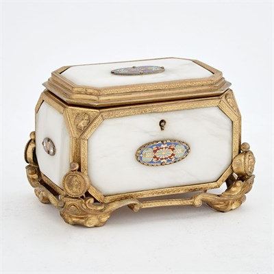 Lot 1148 - Neoclassical Style Gilt-Metal, White Marble...