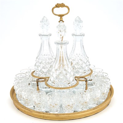 Lot 1160 - Assembled Empire Style Gilt-Metal and Cut...