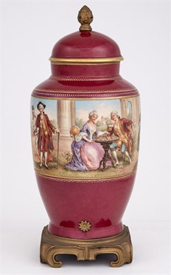 Lot 1321 - Vienna Style Metal Mounted Gilt and Polychrome...