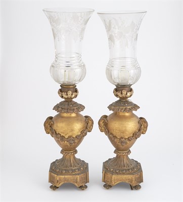 Lot 1375 - Pair of Louis XVI Style Gilt-Metal Urn-Form...
